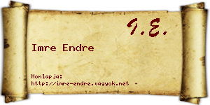 Imre Endre névjegykártya